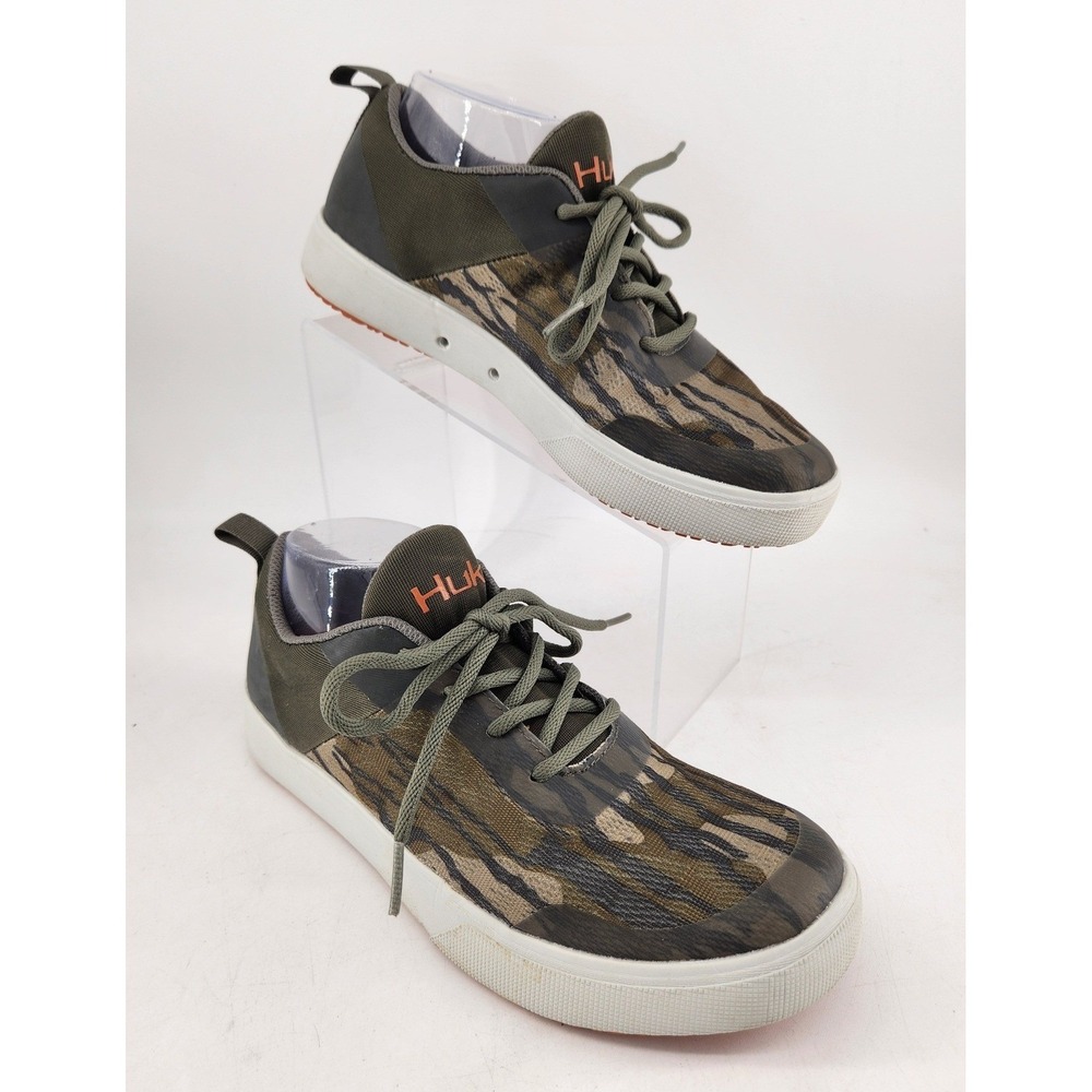 Huk Mossy Oak Mahi Fishing Shoes Mens Size 8 Green Camo H8021018922 Low Top